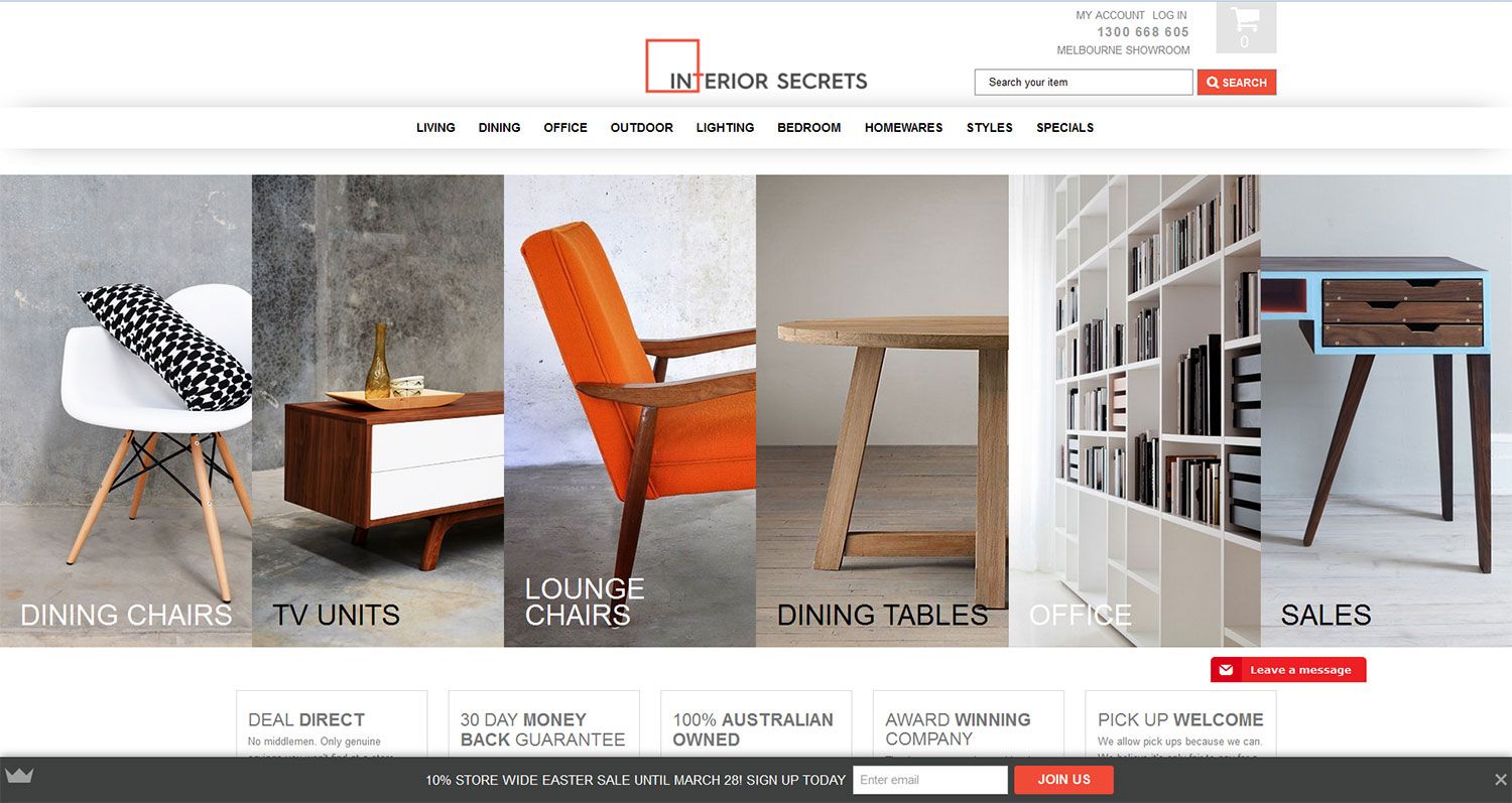 Mobile Friendly Ecommerce Site For Furniture Retailer