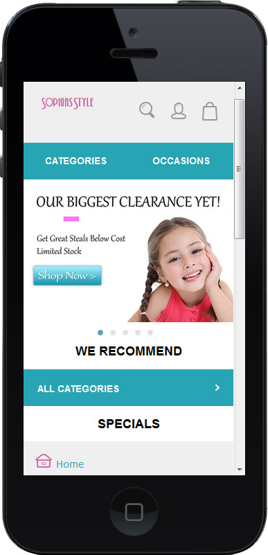 Mobile eCommerce website development